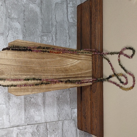 Artisan Crafted Multi Color Gemstone Nugget Necklace - Picture 2 of 7